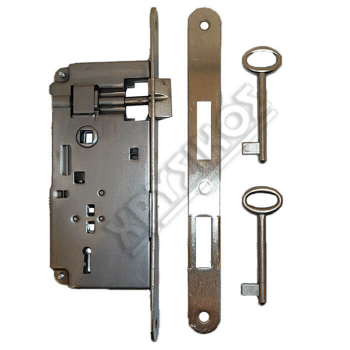 222.002.224 GEVY ΚΛΕΙΔΑΡΙΑ ΜΕΣΟΠΟΡΤΑΣ 45Χ75 ΝΙΚΕΛ ΟΒΑΛ - Image 1