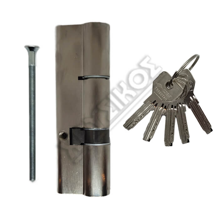 0E300-22-0 CISA ASIX ΚΥΛΙΝΔΡΟΣ ΑΣΦΑΛΕΙΑΣ 35-65 ΝΙΚΕΛ 100mm ΜΕ 5 ΚΛΕΙΔΙΑ - Image 1