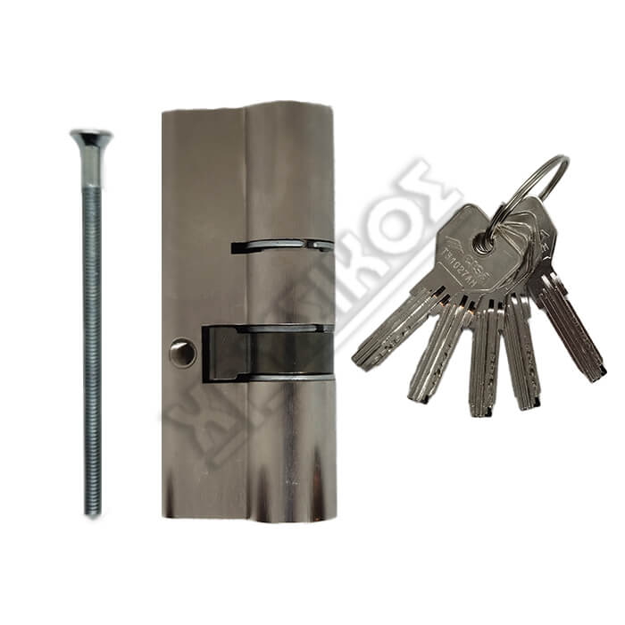 0E300-27-0 CISA ASIX ΚΥΛΙΝΔΡΟΣ ΑΣΦΑΛΕΙΑΣ 30-45 ΝΙΚΕΛ 75mm ΜΕ 5 ΚΛΕΙΔΙΑ - Image 1