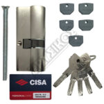 CISA ASIX P8 ΚΥΛΙΝΔΡΟΣ ΑΣΦΑΛΕΙΑΣ 30-40 ΝΙΚΕΛ 70mm ΜΕ 5 ΚΛΕΙΔΙΑ (ΔΙΠΛΗΣ ΕΝΕΡΓΕΙΑΣ)