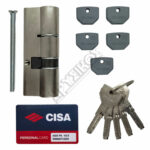 CISA ASIX P8 ΚΥΛΙΝΔΡΟΣ ΑΣΦΑΛΕΙΑΣ 30-50 ΝΙΚΕΛ 80mm ΜΕ 5 ΚΛΕΙΔΙΑ (ΔΙΠΛΗΣ ΕΝΕΡΓΕΙΑΣ)